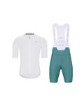 HOLOKOLO Krótka koszulka kolarska i spodenki - AEROLITE - niebieski/biały
