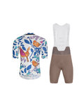 HOLOKOLO Krótka koszulka kolarska i spodenki - SPARROVER - brązowy/biały/kolorowy