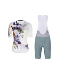 RIVANELLE Krótka koszulka kolarska i spodenki - FLOWERY LADY - zielony/biały/kolorowy