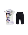 RIVANELLE Krótka koszulka kolarska i spodenki - MISS FLOWERY - czarny/biały/kolorowy
