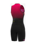 ALÉ Kombinezon kolarski - TRIATHLON STARS LONG TRI LADY - czerwony/czarny