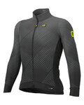 ALÉ Zimowa koszulka kolarska z długim rękawem - PR-S STORM - czarny/szary