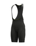ALÉ Krótkie spodnie kolarskie z szelkami - PR-R GREEN SPEED - czarny