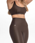 ATHLEEYA legginsy - ESSENTIAL MATTE - brązowy