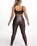 ATHLEEYA legginsy - ESSENTIAL SHINE - brązowy