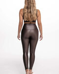 ATHLEEYA legginsy - ESSENTIAL SHINE - brązowy