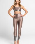 ATHLEEYA legginsy - COFFEE SHINE - beżowy