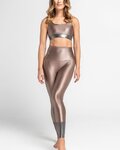 ATHLEEYA legginsy - COFFEE SHINE - beżowy
