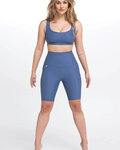 ATHLEEYA Krótkie spodnie kolarskie bez szelek - ESSENTIAL - niebieski