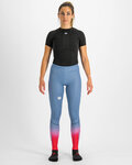 SPORTFUL legginsy - APEX - jasnoniebieski/czerwony