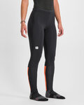 SPORTFUL legginsy - CARDIO TECH PROTECTED W - czarny/pomarańczowy