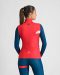 SPORTFUL Zimowa koszulka kolarska z długim rękawem - SQUADRA W - czerwony/niebieski