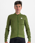 SPORTFUL Zimowa koszulka kolarska z długim rękawem - MONOCROM THERMAL - zielony