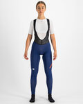 SPORTFUL Długie spodnie kolarskie z szelkami - FIANDRE NO RAIN - niebieski