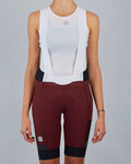 SPORTFUL Krótkie spodnie kolarskie z szelkami - SUPERGIARA - bordowy