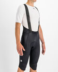 SPORTFUL Krótkie spodnie kolarskie z szelkami - BODYFIT PRO THERMAL - czarny