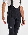 SPORTFUL Długie spodnie kolarskie z szelkami - TOTAL COMFORT - czarny
