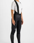 SPORTFUL Długie spodnie kolarskie z szelkami - BODYFIT PRO - czarny