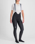 SPORTFUL Długie spodnie kolarskie z szelkami - TOTAL COMFORT W - czarny