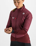 SPORTFUL Kolarska ocieplana kurtka - BODYFIT PRO - bordowy