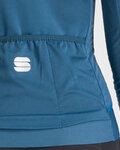 SPORTFUL Zimowa koszulka kolarska z długim rękawem - MONOCROM THERMAL - niebieski