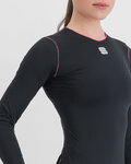 SPORTFUL Kolarska koszulka z długim rękawem - MIDWEIGHT - czarny