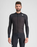 SPORTFUL Zimowa koszulka kolarska z długim rękawem - BODYFIT PRO - czarny/brązowy