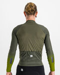SPORTFUL Zimowa koszulka kolarska z długim rękawem - BODYFIT PRO - zielony