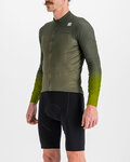 SPORTFUL Zimowa koszulka kolarska z długim rękawem - BODYFIT PRO - zielony