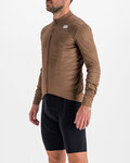 SPORTFUL Zimowa koszulka kolarska z długim rękawem - CHECKMATE THERMAL - brązowy