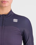 SPORTFUL Zimowa koszulka kolarska z długim rękawem - BODYFIT PRO THERMAL - czerwony/niebieski