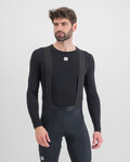 SPORTFUL Kolarska koszulka z długim rękawem - MERINO LS - czarny