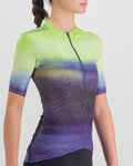 SPORTFUL Koszulka kolarska z krótkim rękawem - FLOW SUPERGIARA - jasnozielony/fioletowy