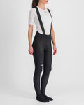 SPORTFUL Długie spodnie kolarskie z szelkami - SUPERGIARA W - czarny