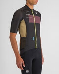 SPORTFUL Koszulka kolarska z krótkim rękawem - BREAKOUT SUPERGIARA - czarny/brązowy