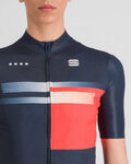 SPORTFUL Koszulka kolarska z krótkim rękawem - GRUPPETTO - niebieski/czerwony