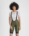 SPORTFUL Krótkie spodnie kolarskie z szelkami - GIARA 2 W - zielony