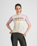 SPORTFUL Koszulka kolarska z krótkim rękawem - SUPERGIARA LOGO 2 - beżowy