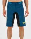 KARPOS Krótkie spodnie kolarskie bez szelek - BALLISTIC EVO - niebieski/zielony