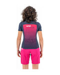 KARPOS Koszulka kolarska z krótkim rękawem - VERVE EVO W - niebieski/różowy