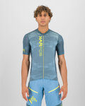 KARPOS Koszulka kolarska z krótkim rękawem - GREEN FIRE - żółty/niebieski