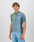 KARPOS Koszulka kolarska z krótkim rękawem - GREEN FIRE - żółty/niebieski