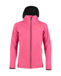 KARPOS Kolarska kurtka przeciwwiatrowa - LAVAREDO KID WINTER - różowy/czarny