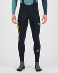 KARPOS Długie spodnie kolarskie z szelkami - VERVE WINTER BIB - czarny