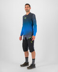KARPOS Letnia koszulka kolarska z długim rękawem - VAL DI DENTRO - szary/niebieski
