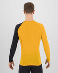 KARPOS Kolarska koszulka z długim rękawem - DINAMICO MERINO 130 - żółty/czarny