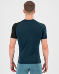 KARPOS Kolarska koszulka z krótkim rękawem - DINAMICO MERINO 130 - niebieski/czarny