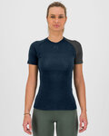 KARPOS Kolarska koszulka z krótkim rękawem - DINAMICO MERINO 130 W - niebieski/czarny