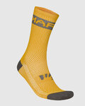 KARPOS Kolarskie klasyczne skarpetki - LOGO - żółty