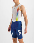 SPORTFUL Krótkie spodnie kolarskie z szelkami - TOTAL ENERGIES BODYFIT - niebieski